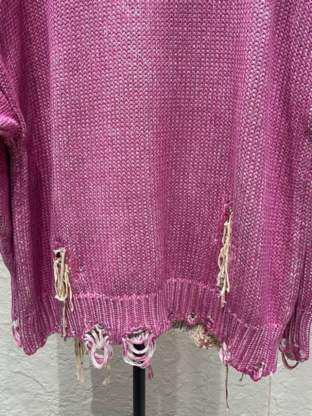 R13 NWOT Pink Jumbo Distressed Cardigan XS - Picture 10 of 16